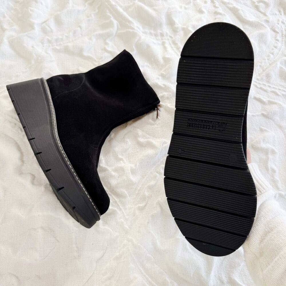 La Canadienne Bob Platform Suede Bootie New - Picture 9 of 9